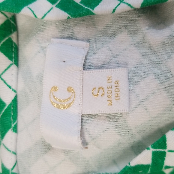 Charming Charlie's Green and White printed Dress - Picture 5 of 7